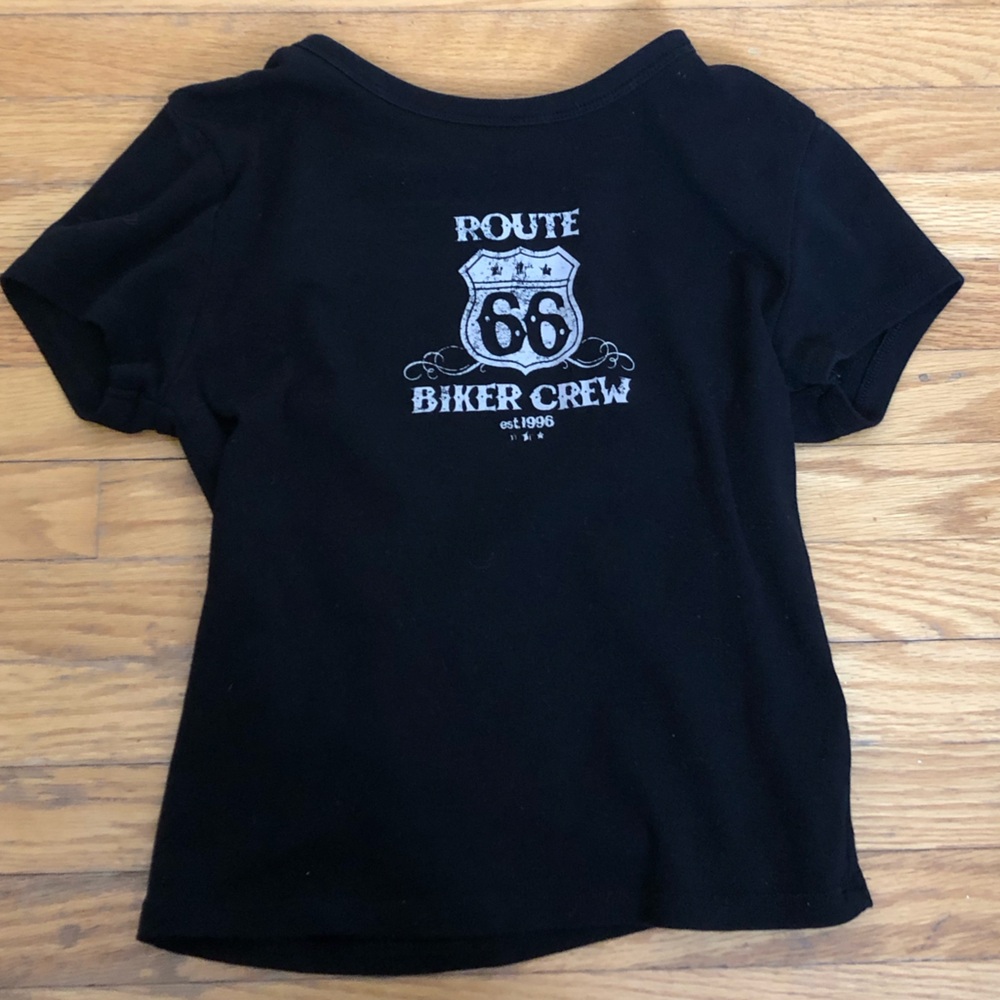 Garage 66 biker crew baby tee
